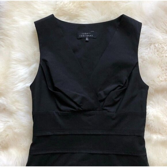 Robert Rodriguz Sz 8 V-Neck Surplice Sheath m Stretch Pencil Dress - Picture 4 of 14